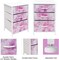 Sorbus Nightstand with 3 Drawers - Furniture Storage for Bedroom, Closet, Office Organization - Steel Frame, Wood Top, Pastel Fabric Bin